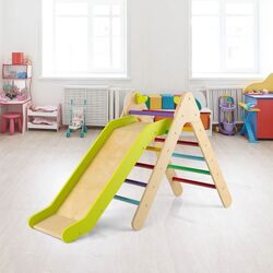 Детская горка Costway TS10051CL (Wood/Green) Thumb