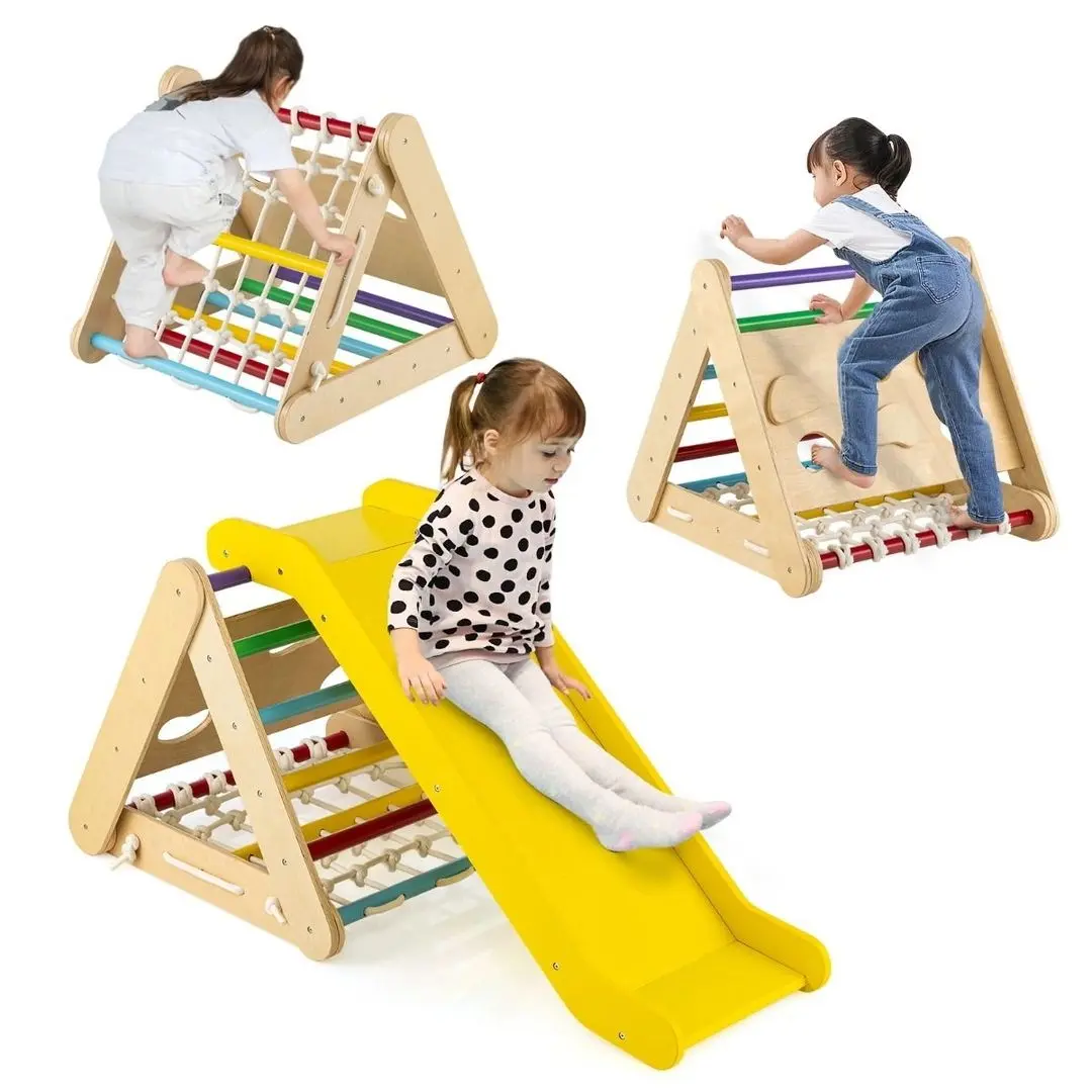 Детская горка Costway TS10052CL (Wood/Yellow) - 4