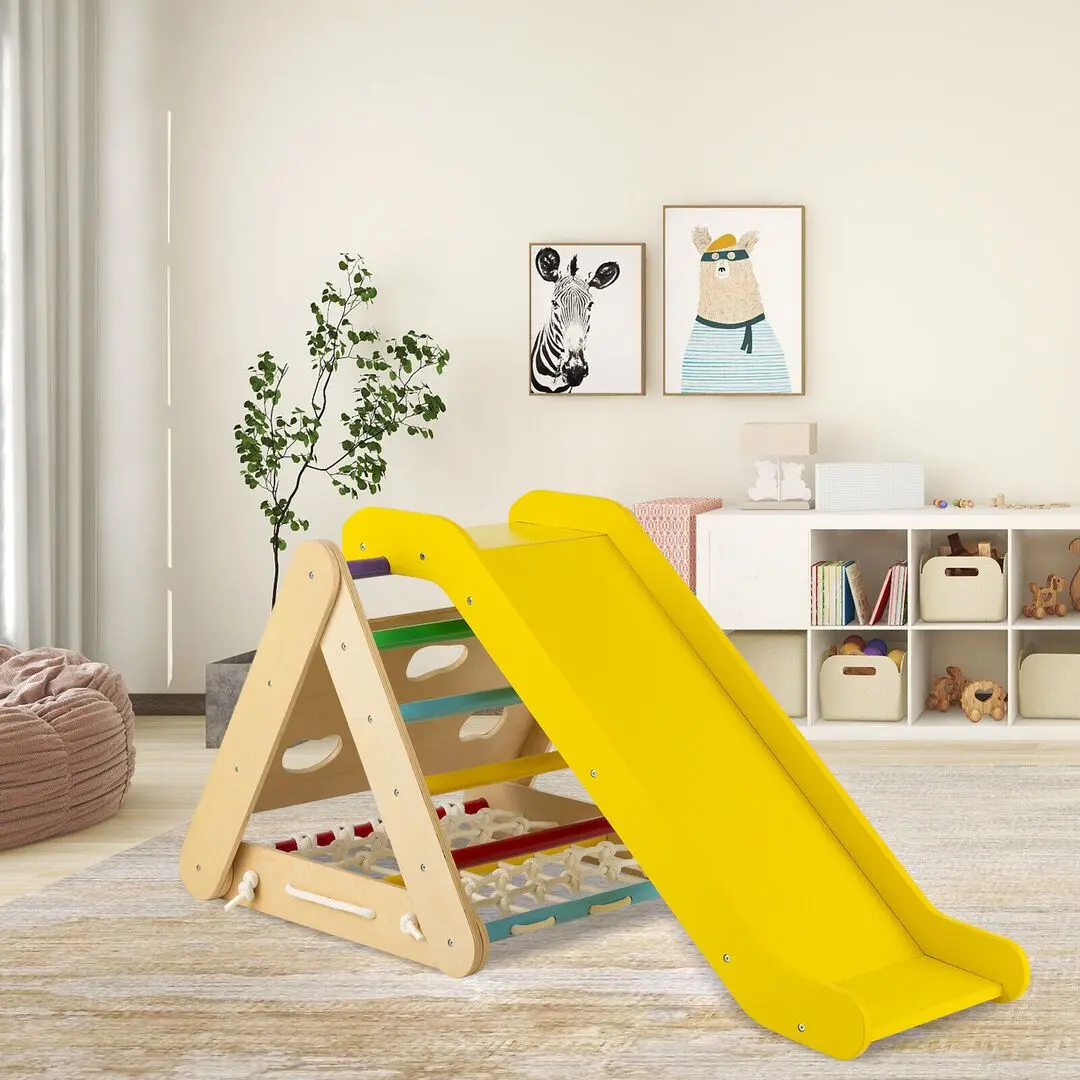 Детская горка Costway TS10052CL (Wood/Yellow) - 3