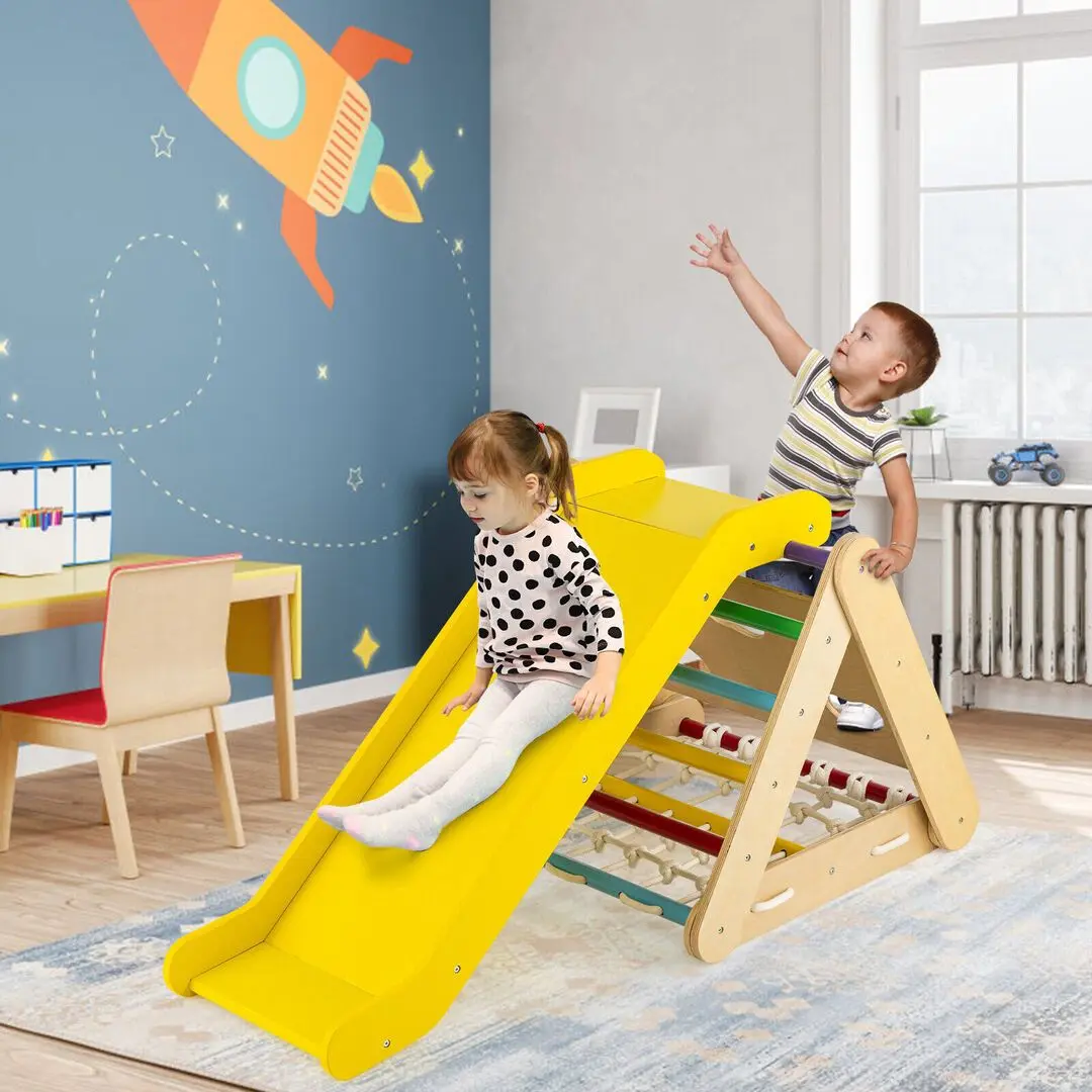Детская горка Costway TS10052CL (Wood/Yellow) - 2