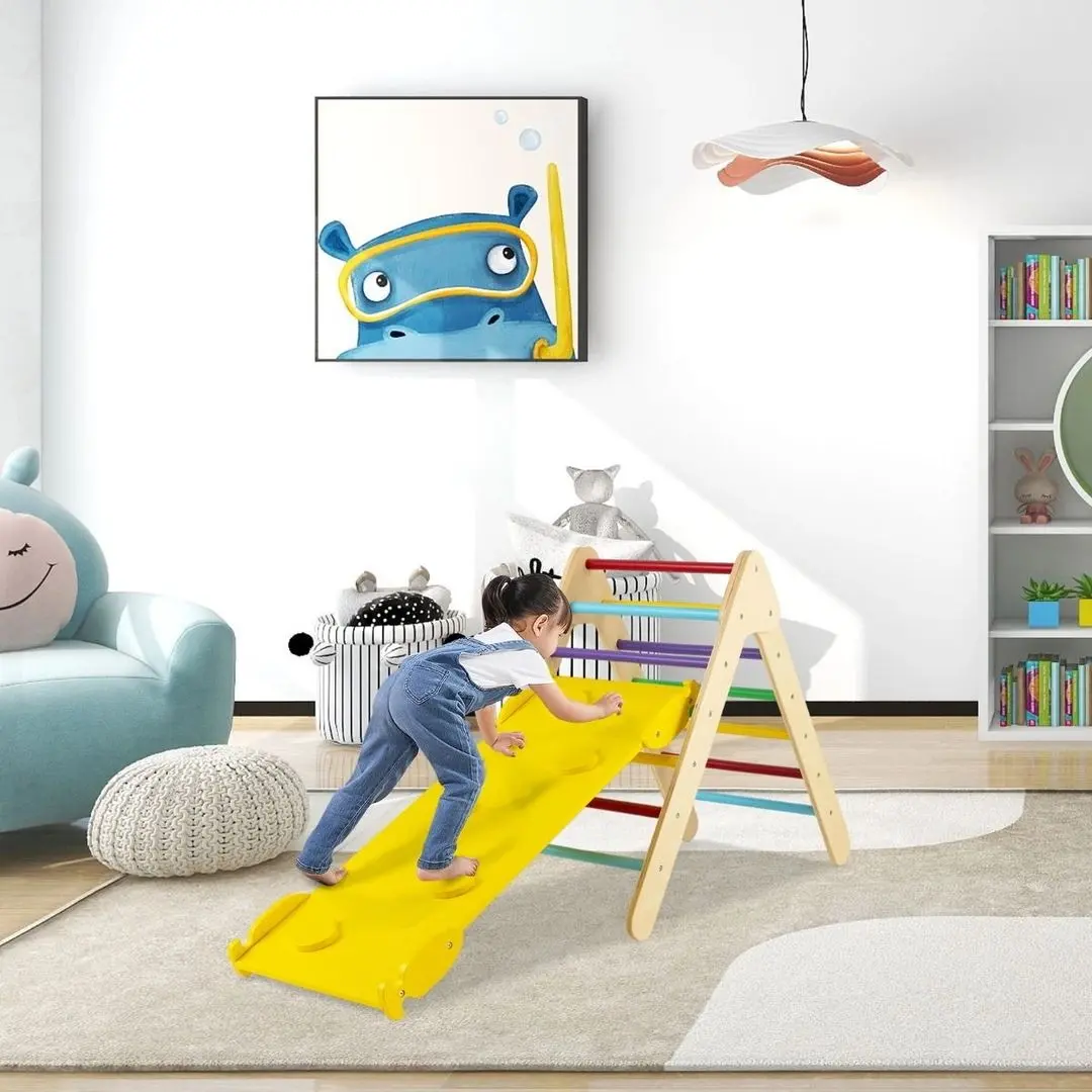 Детская горка Costway TS10053CL (Yellow/Wood) - 3