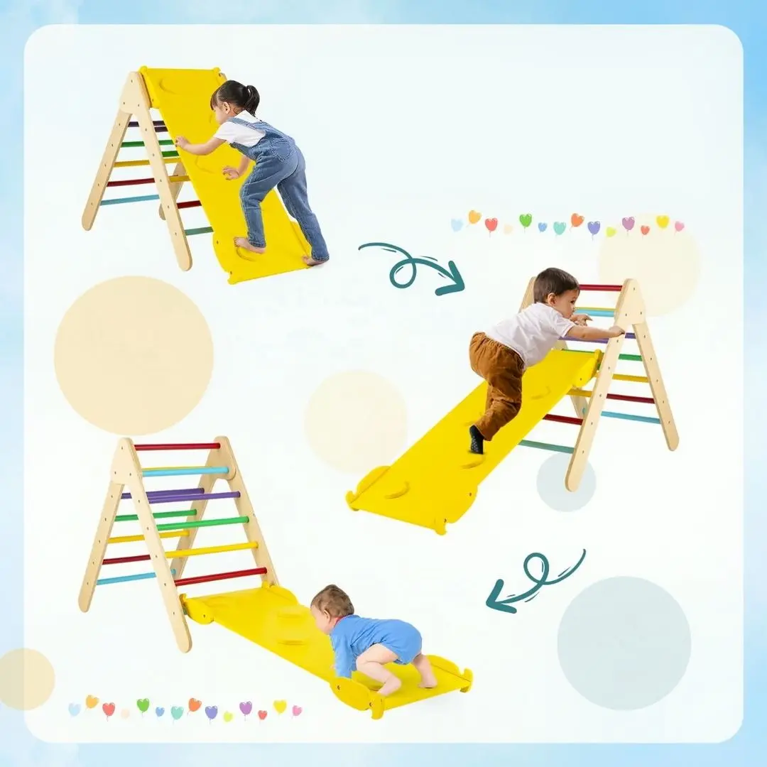 Детская горка Costway TS10053CL (Yellow/Wood) - 2