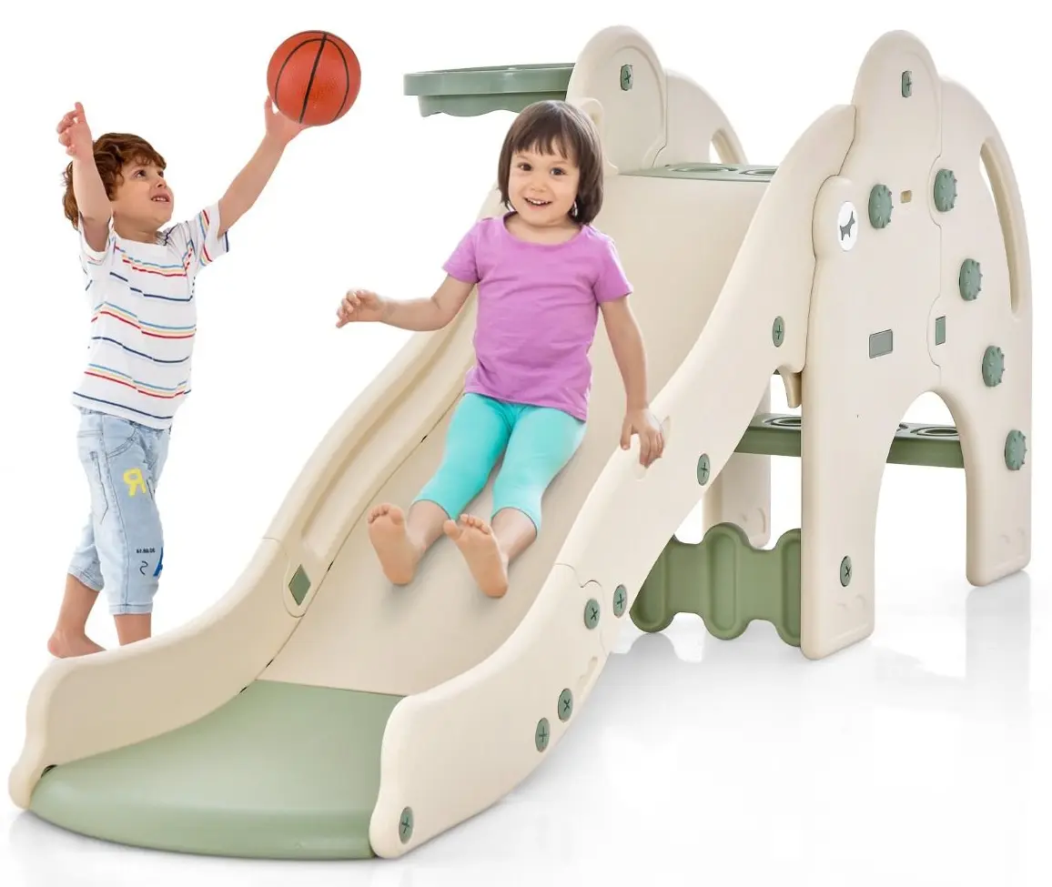 Детская горка Costway TS10105GN (White/Green)