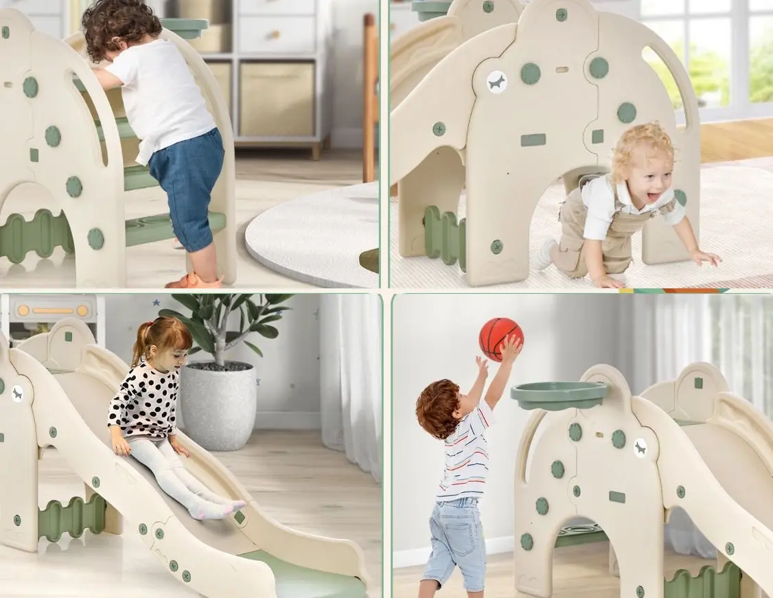 Детская горка Costway TS10105GN (White/Green)