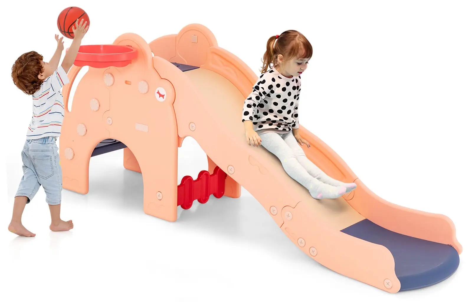 Tobogan pentru copii Costway TS10105PI (Pink/Blue)