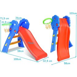 Детская горка Costway TY326361 (Red/Blue/Yellow) Thumb