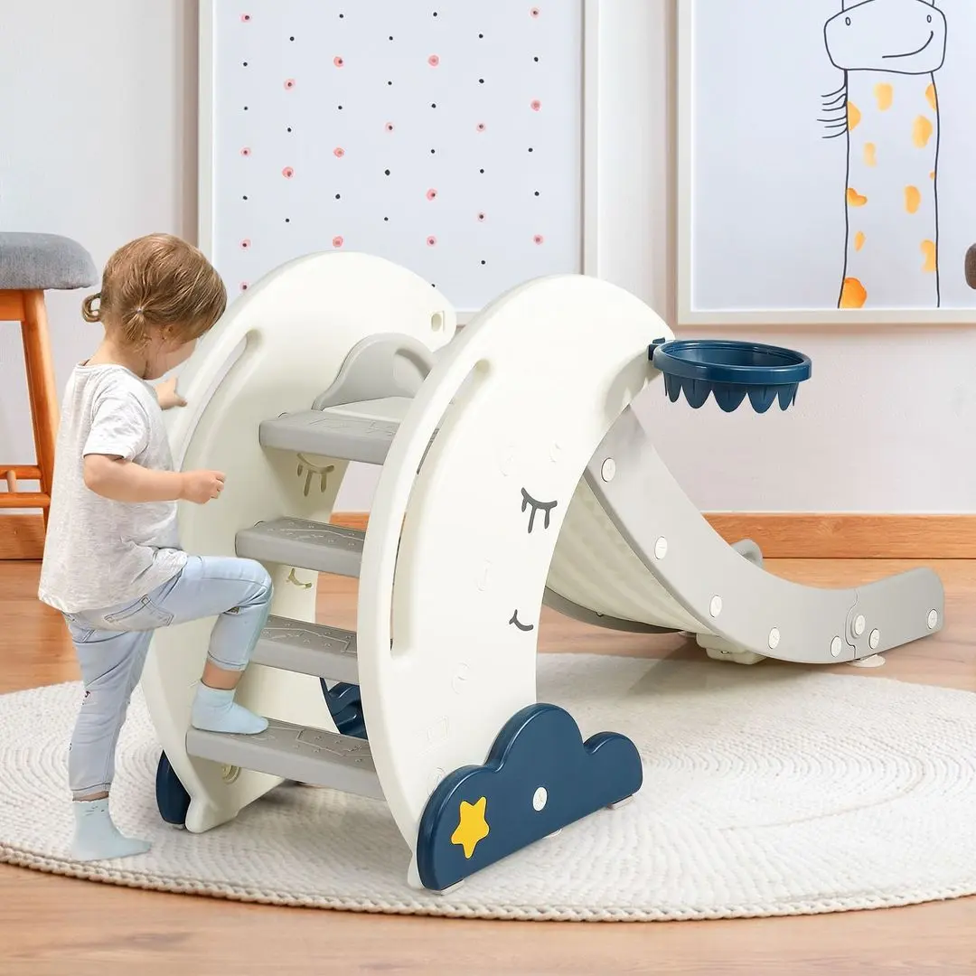 Детская горка Costway TY327946 (White/Blue) - 6