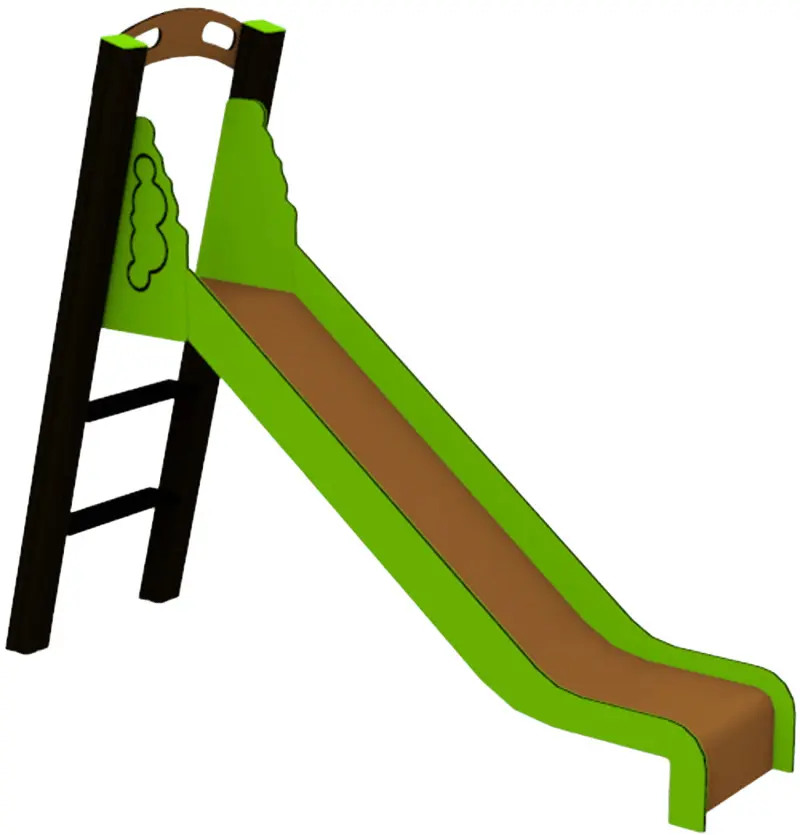 Tobogan pentru copii DastimArt 003 (Green/Brown/Black)