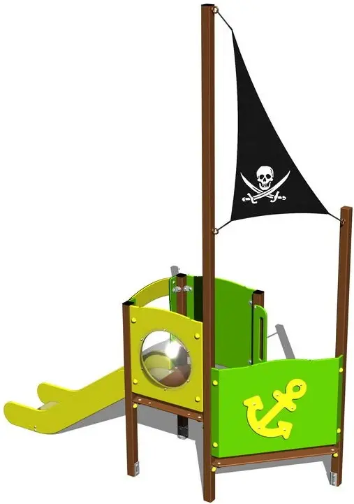 Tobogan pentru copii DastimArt 107 (Green/Yellow) - 2