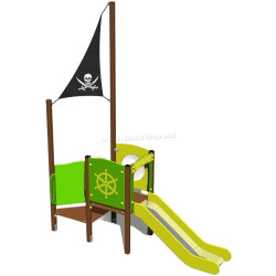 Tobogan pentru copii DastimArt 107 (Green/Yellow)