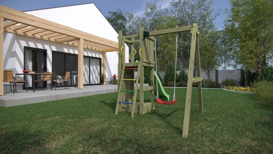 Complex de joaca Fungoo Funny3 Light KDI (Wood)