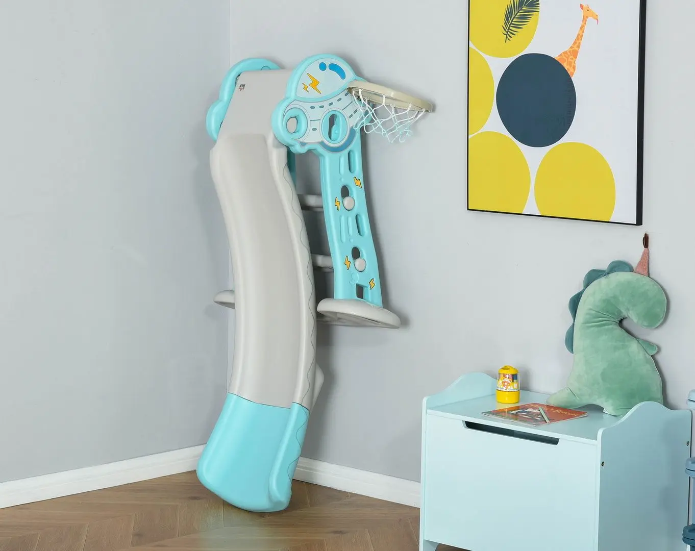 Детская горка складная Homcom 331-009V01 (Blue/Grey)