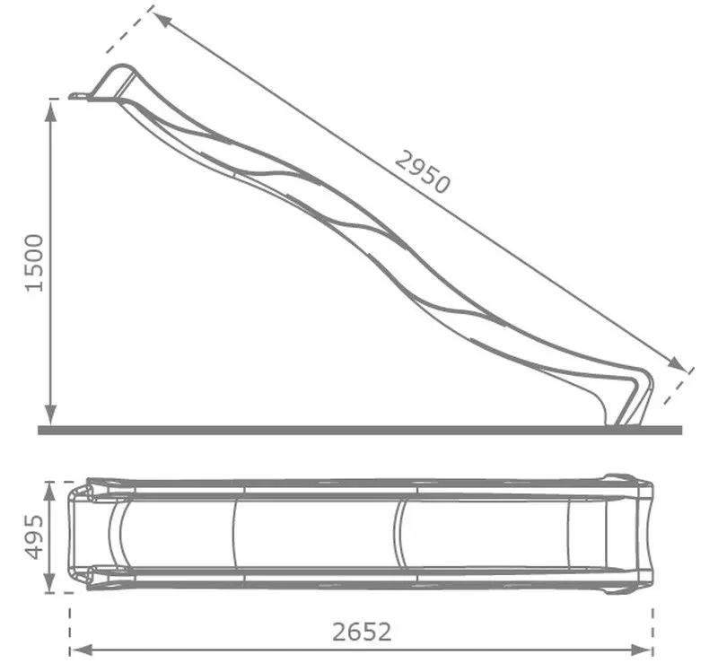 Tobogan fara scara KBT ŚLI000014 (Light Green)