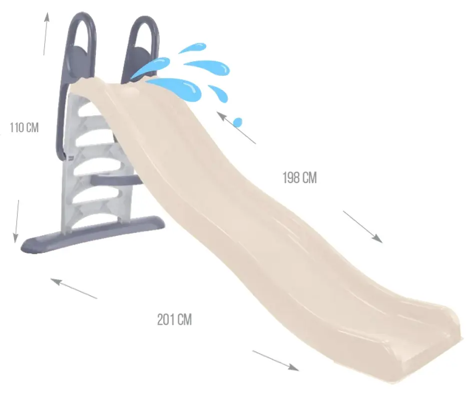 Детская горка Mochtoys XXL 13012 (Beige/Blue/Grey) - 4