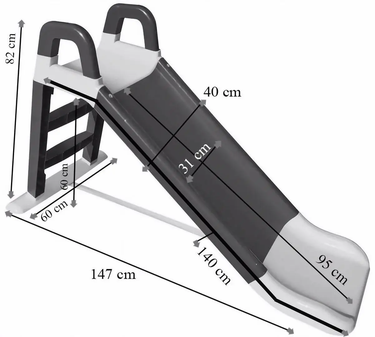 Детская горка MyKids 0140/12 (White/Grey)