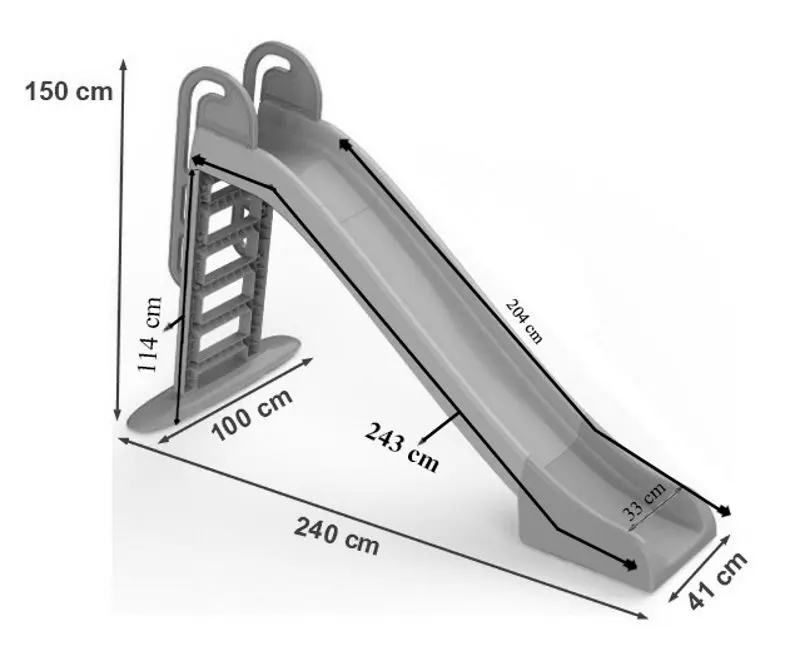 Детская горка MyKids 014550/17 (Grey/White)