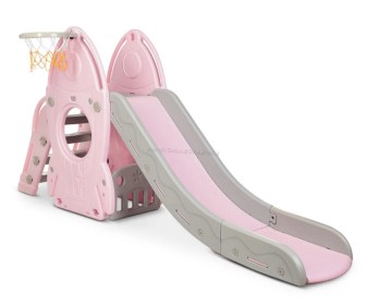 Tobogan pentru copii MyKids Rocket (Grey/Pink)