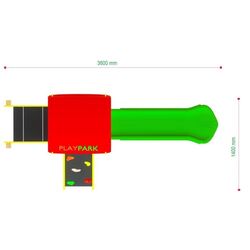 Tobogan pentru copii PlayPark Bambino-01 (Red/Green) Thumb