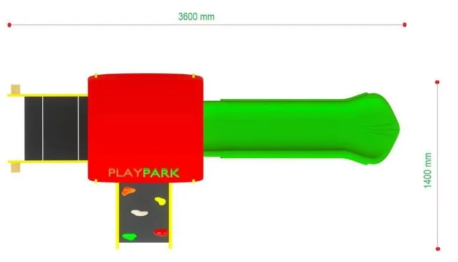 Tobogan pentru copii PlayPark Bambino-01 (Red/Green)