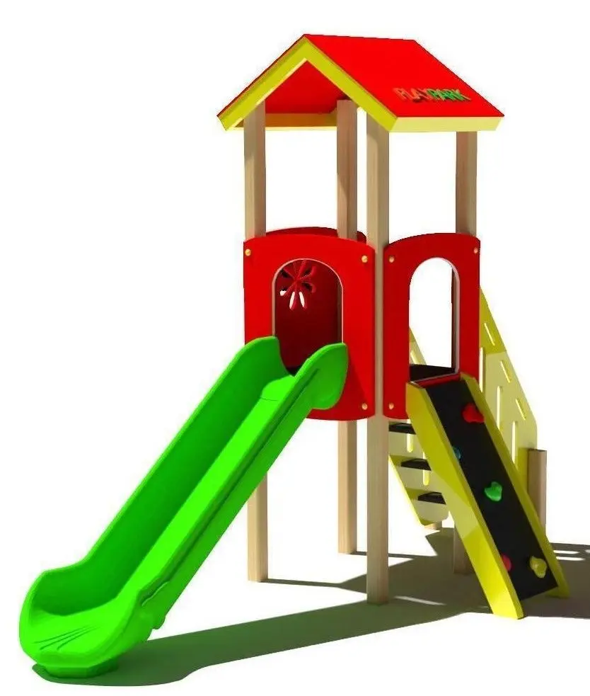 Tobogan pentru copii PlayPark Bambino-01 (Red/Green)