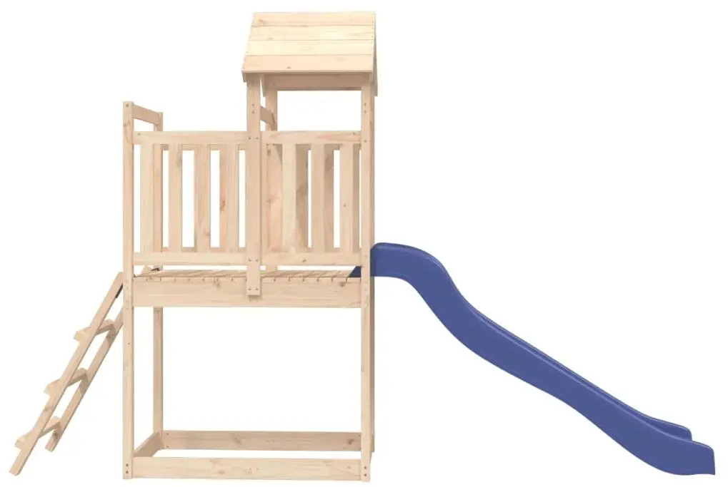Tobogan pentru copii VidaXL 3155864 (Blue/Natural) - 3