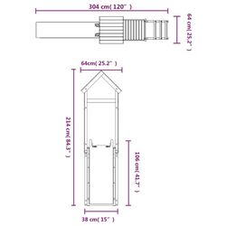 Tobogan pentru copii VidaXL 3155864 (Blue/Natural) Thumb