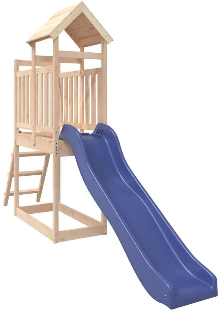 Tobogan pentru copii VidaXL 3155864 (Blue/Natural)