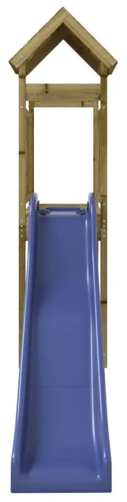 Tobogan pentru copii VidaXL 3155866 (Blue/Natural) - 3