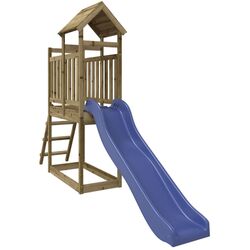Tobogan pentru copii VidaXL 3155866 (Blue/Natural)