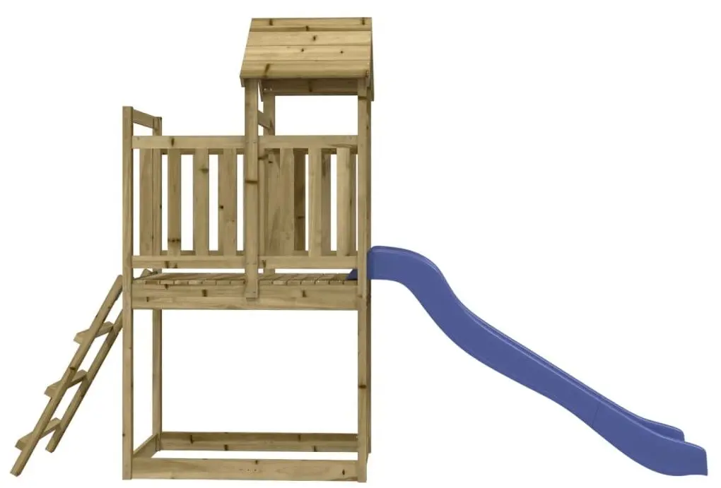 Tobogan pentru copii VidaXL 3155866 (Blue/Natural) - 4