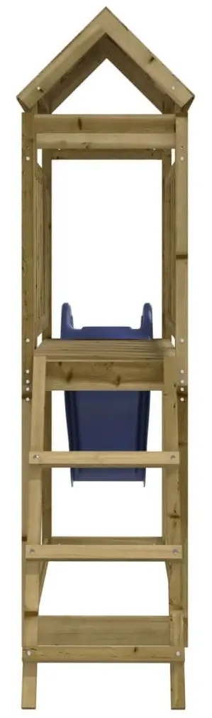 Tobogan pentru copii VidaXL 3155866 (Blue/Natural) - 6