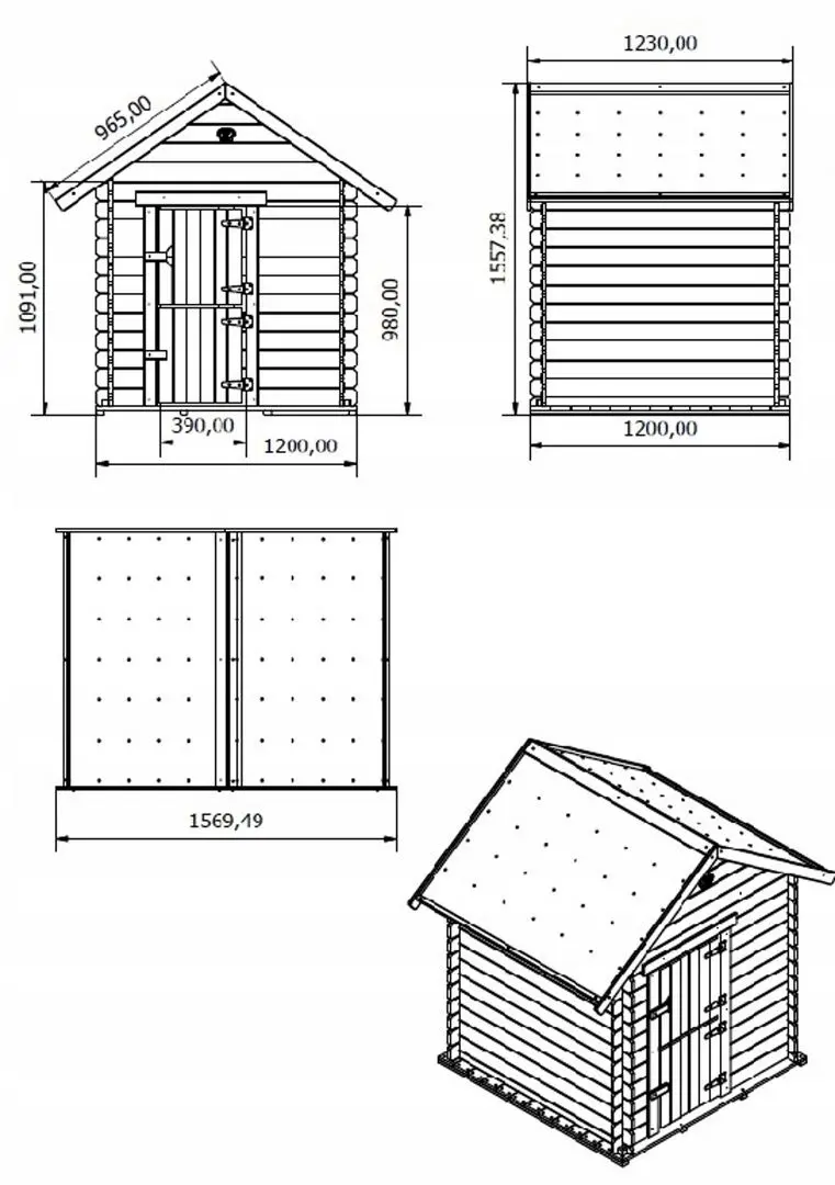 Casuta pentru joaca 4iQ Alex 000824 (Wood)