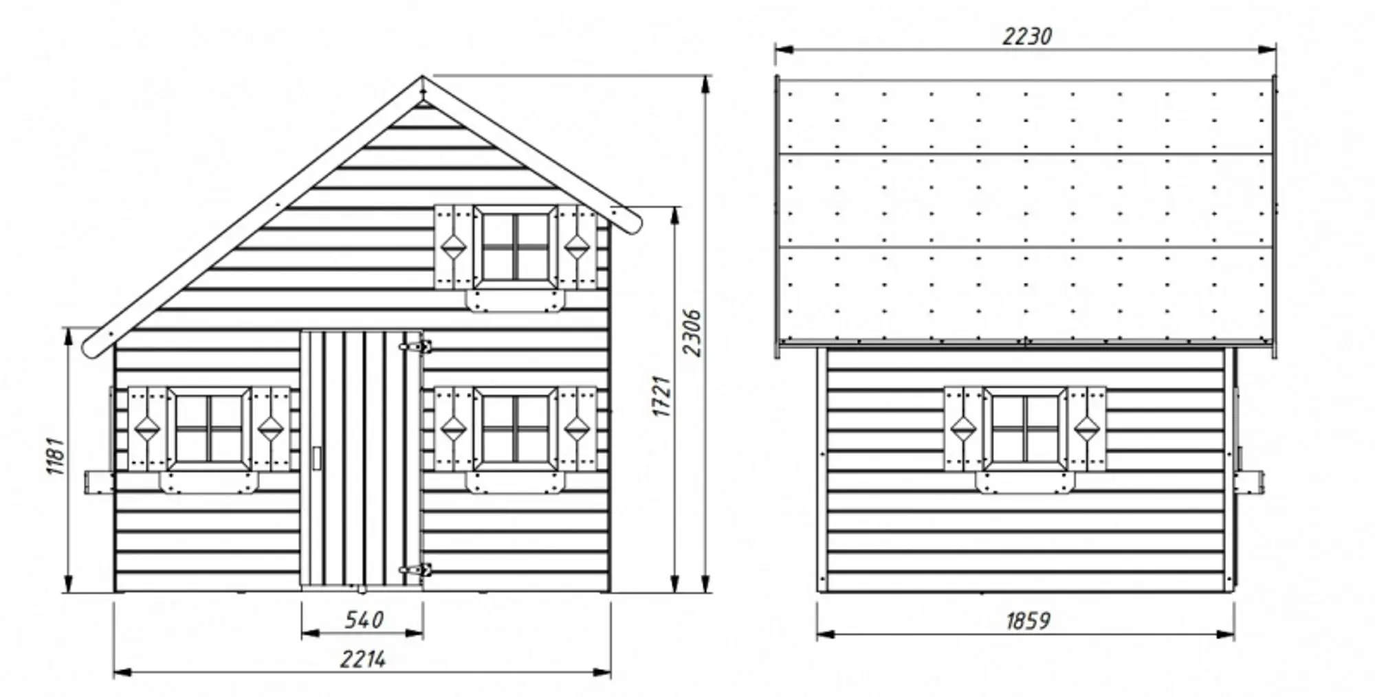 Casuta pentru joaca 4iQ Amelia Dom000066 (Wood)