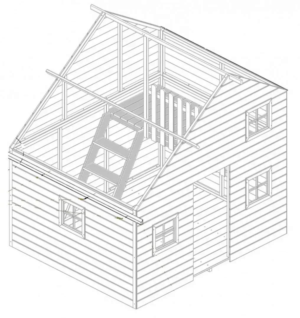 Casuta pentru joaca 4iQ Amelia Dom000066 (Wood)