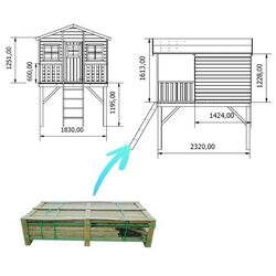 Complex de joaca 4iQ Gucio Dom000002 (Wood) Thumb