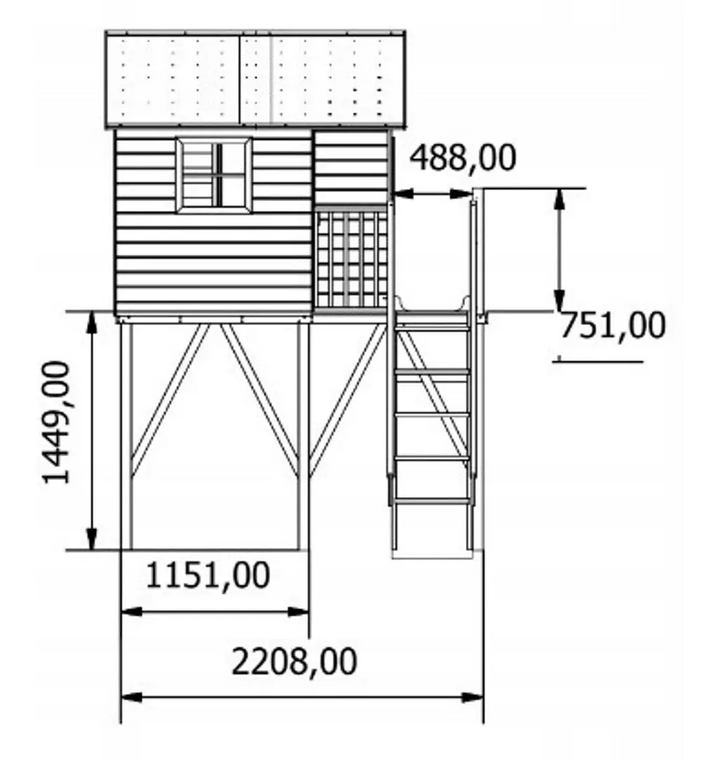 Complex pentru joaca 4iQ Jerzyk 000446 (Wood)
