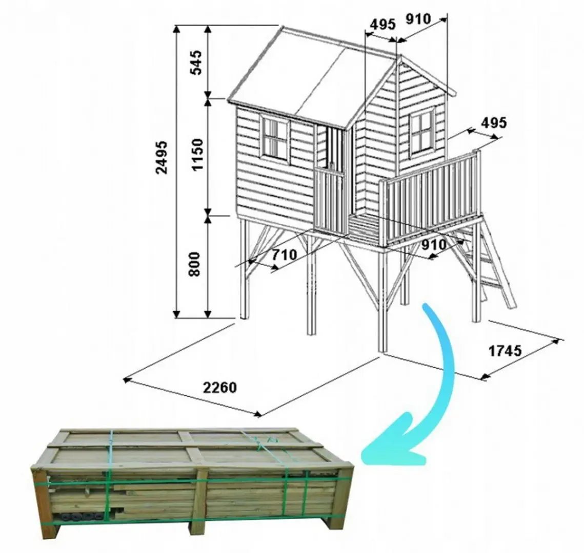 Complex de joaca 4iQ Jerzyk Dom000003 (Wood)
