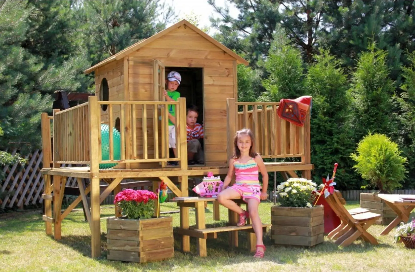 Complex de joaca 4iQ Maciej Dom000006 (Wood)