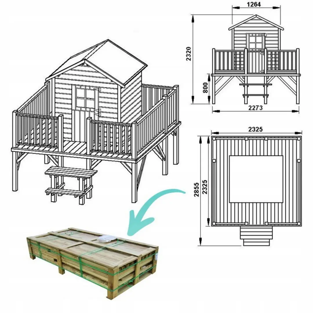 Complex de joaca 4iQ Maciej Dom000006 (Wood)