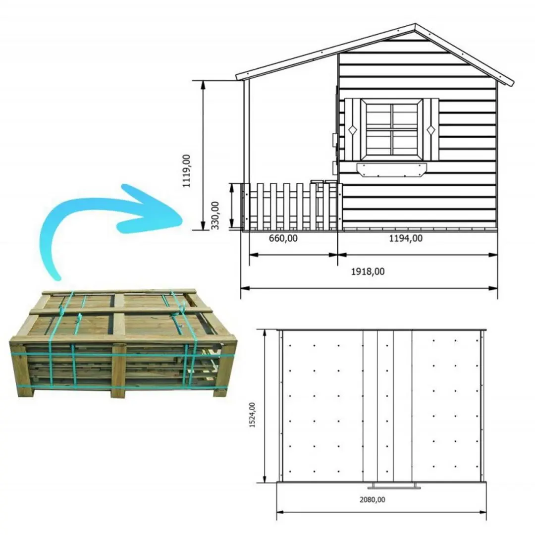 Complex pentru joaca 4iQ Malwinka Dom000007 (Wood)