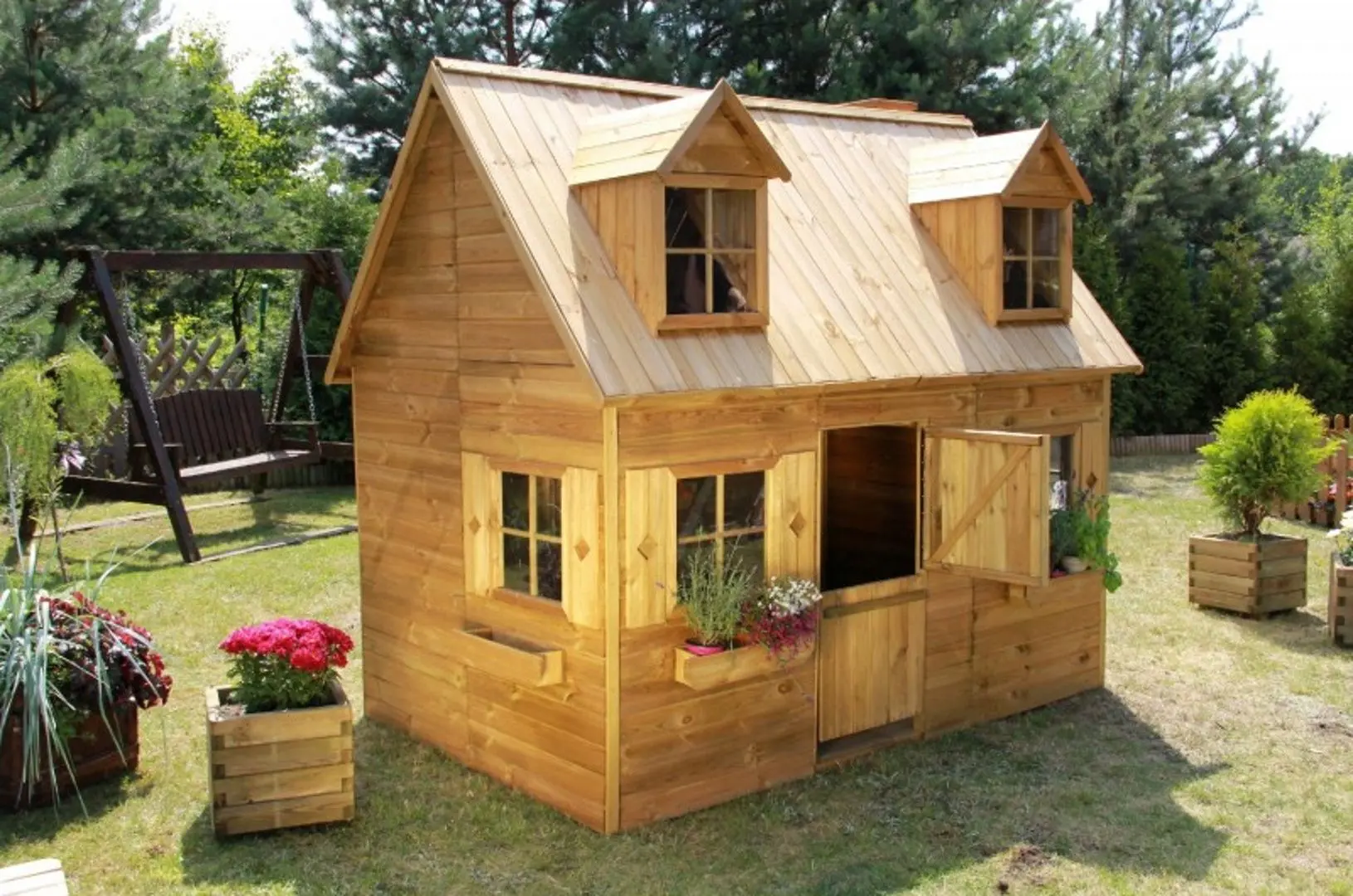 Casuta pentru joaca 4iQ Maria Dom000009 (Wood)