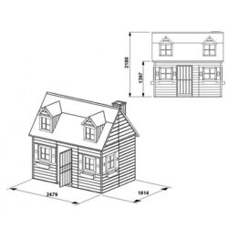 Casuta pentru joaca 4iQ Maria Dom000009 (Wood) Thumb