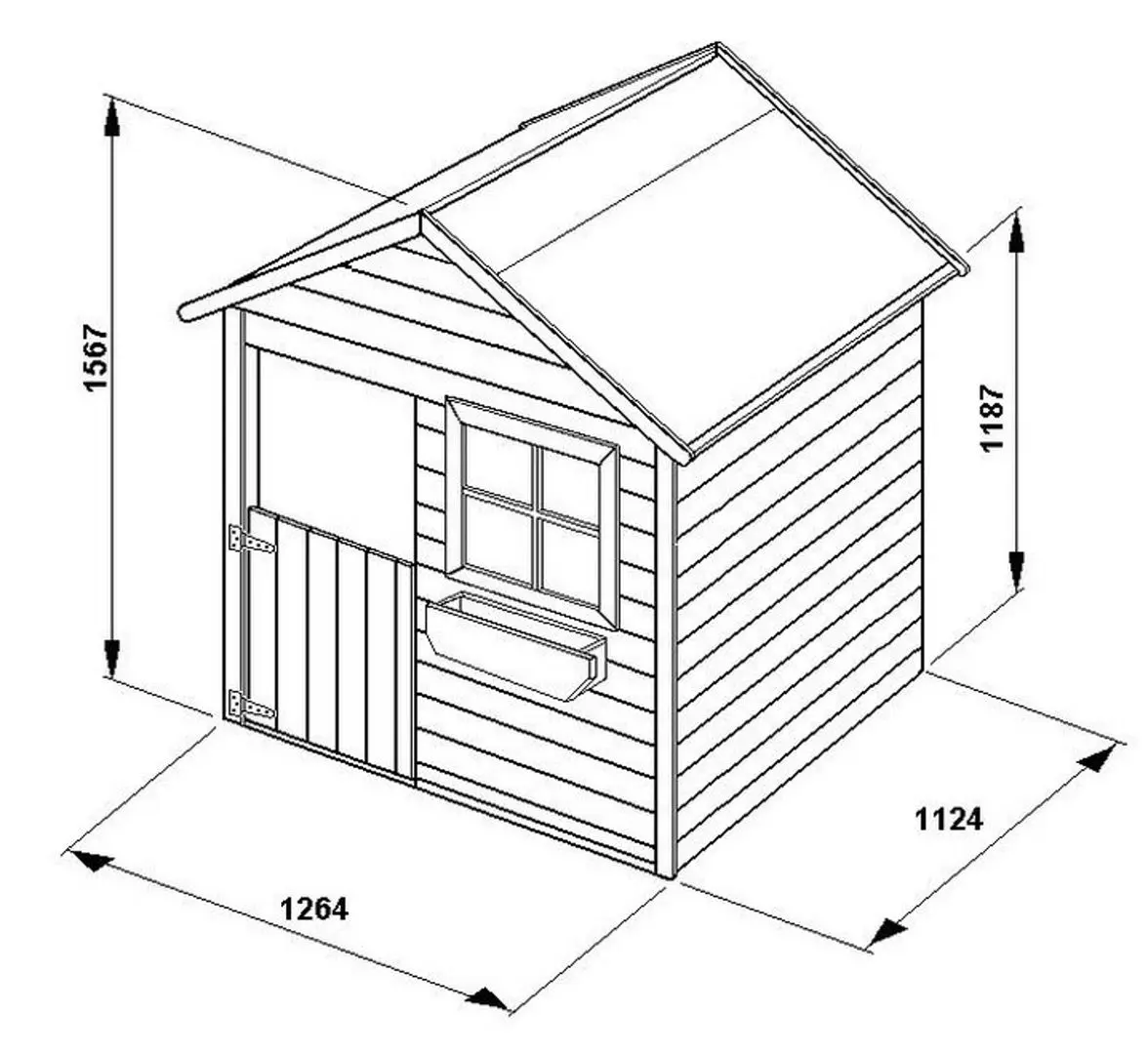 Casuta pentru joaca 4iQ Mateusz Dom000010 (Wood)