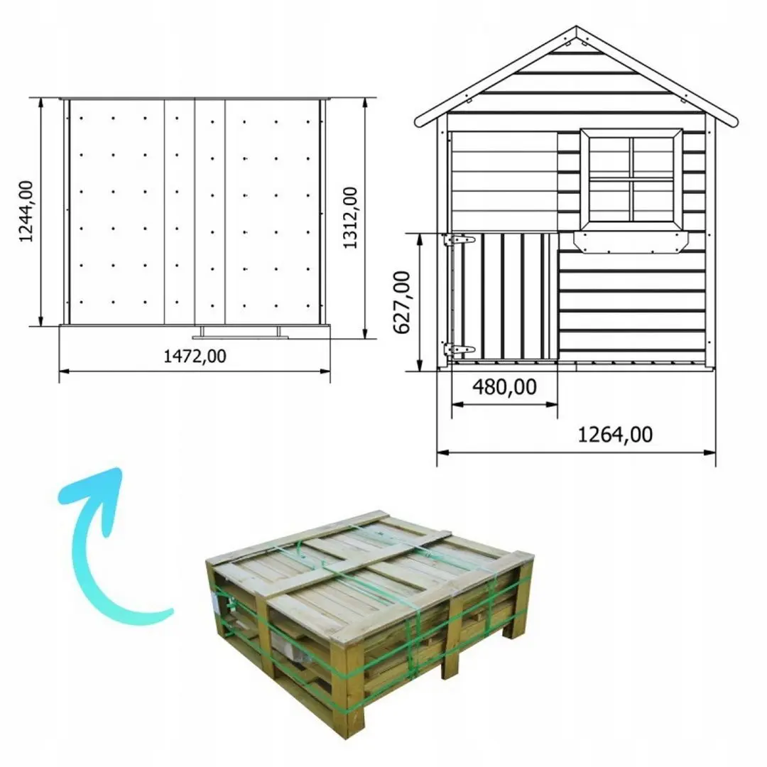Casuta pentru joaca 4iQ Mateusz Dom000010 (Wood)