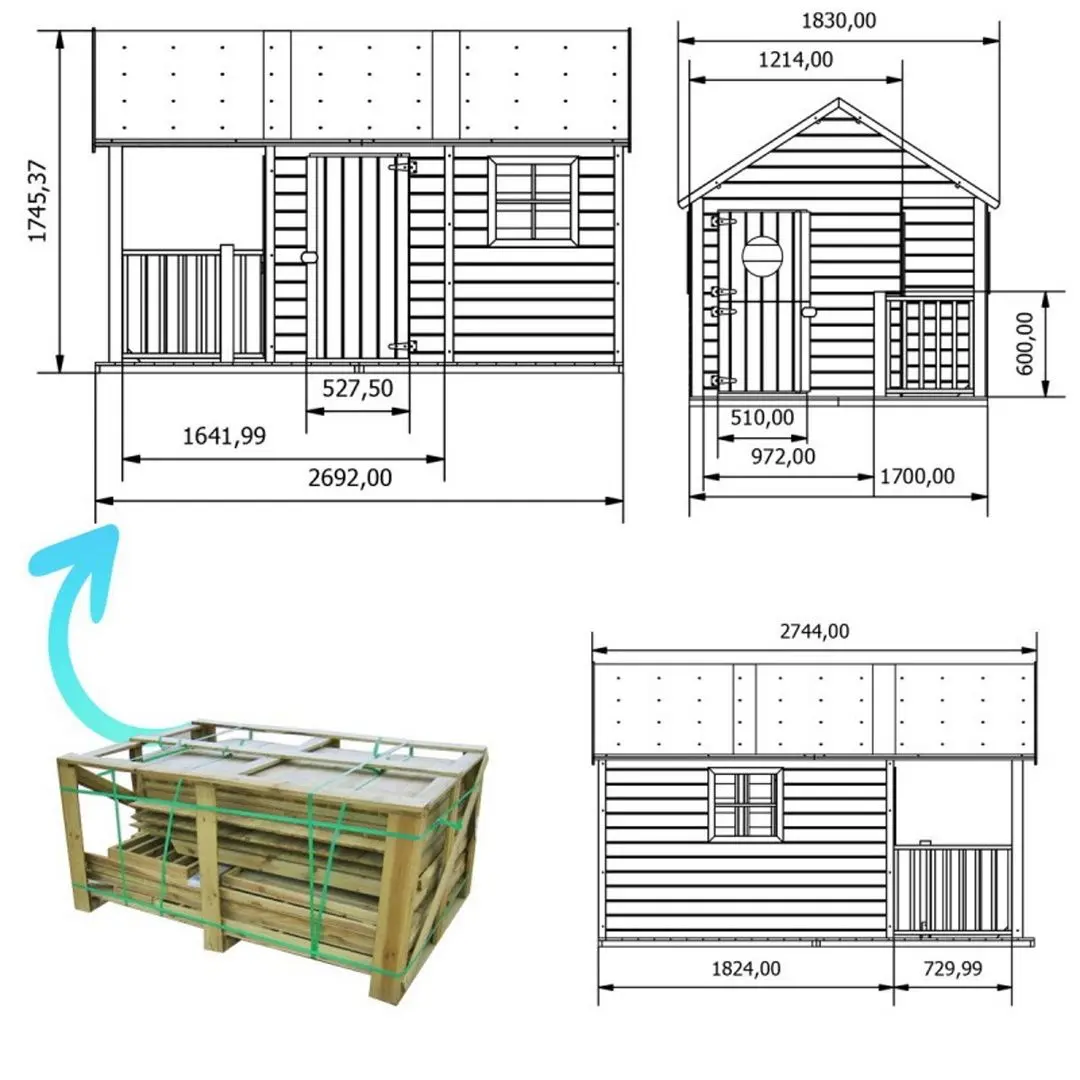 Complex pentru joaca 4iQ Szymon Dom000014 (Wood)