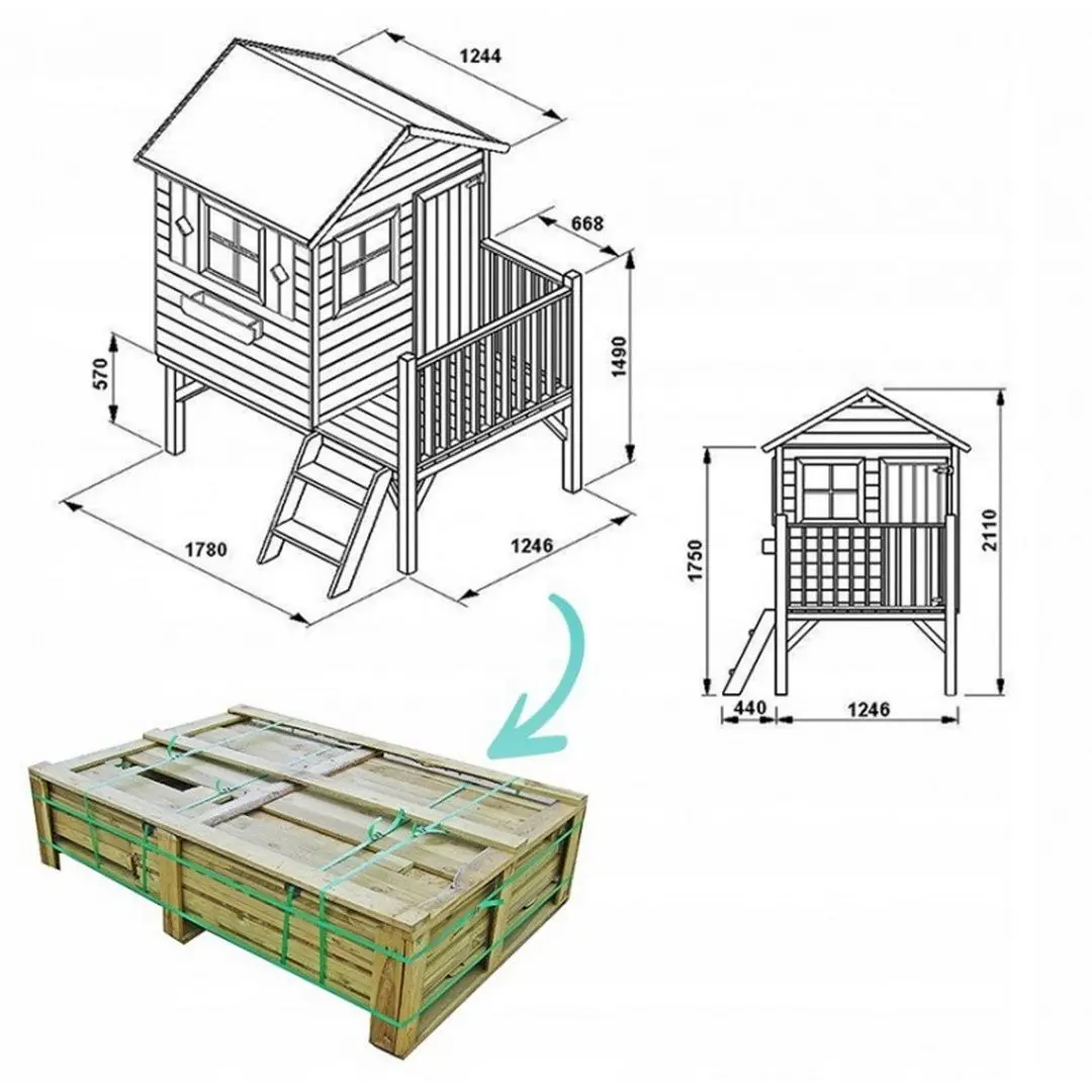 Complex de joaca 4iQ Tomek Dom000015 (Wood)