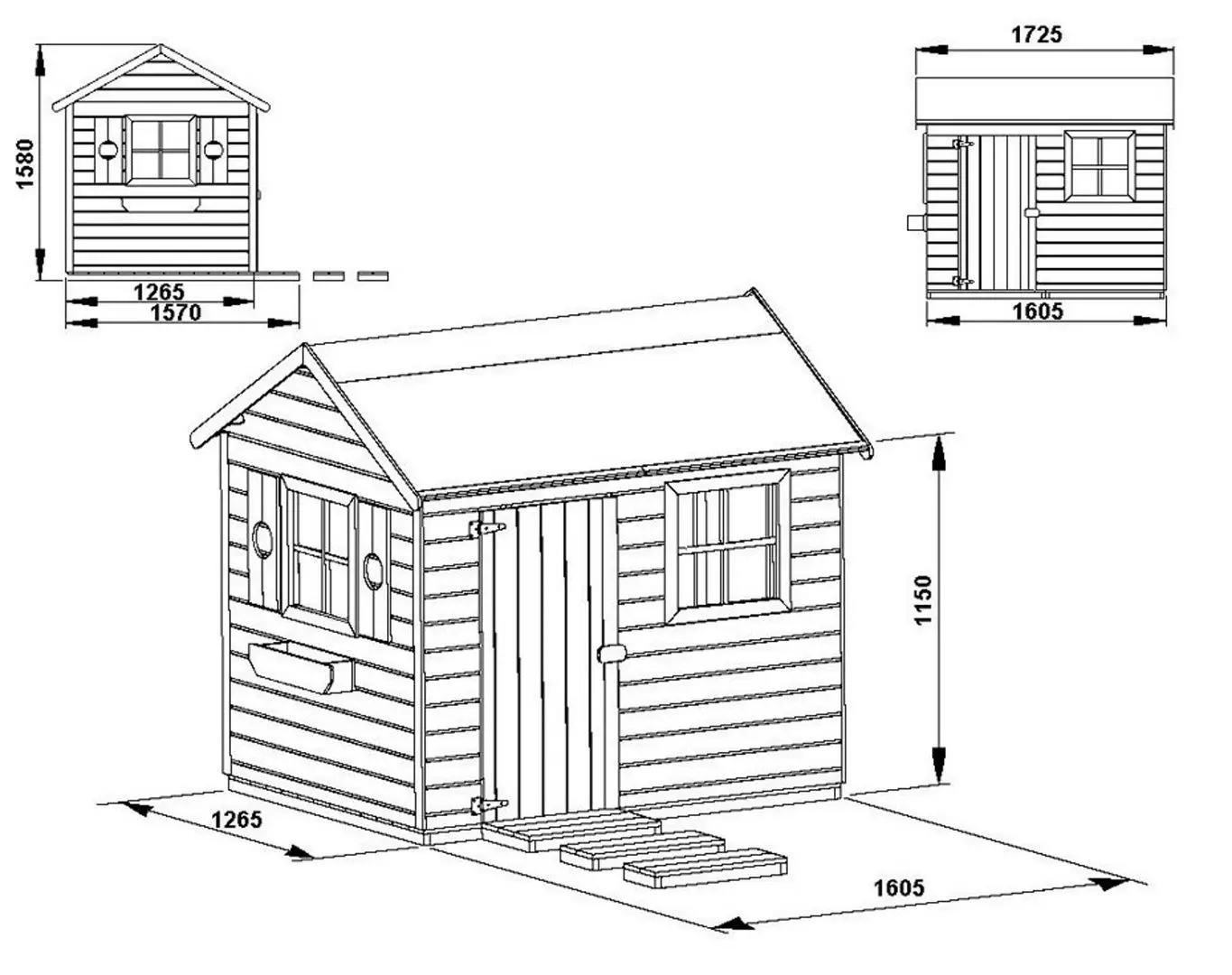 Casuta pentru joaca 4iQ Witek Dom000016 (Wood)