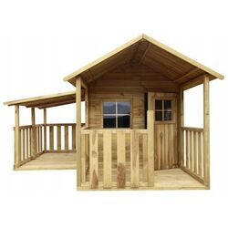 Garaj cu podea pentru casuta din lemn Blanka 4iQ Dom000092 (Wood) Thumb