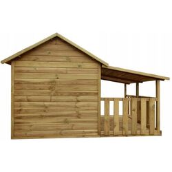 Garaj cu podea pentru casuta din lemn Blanka 4iQ Dom000092 (Wood) Thumb