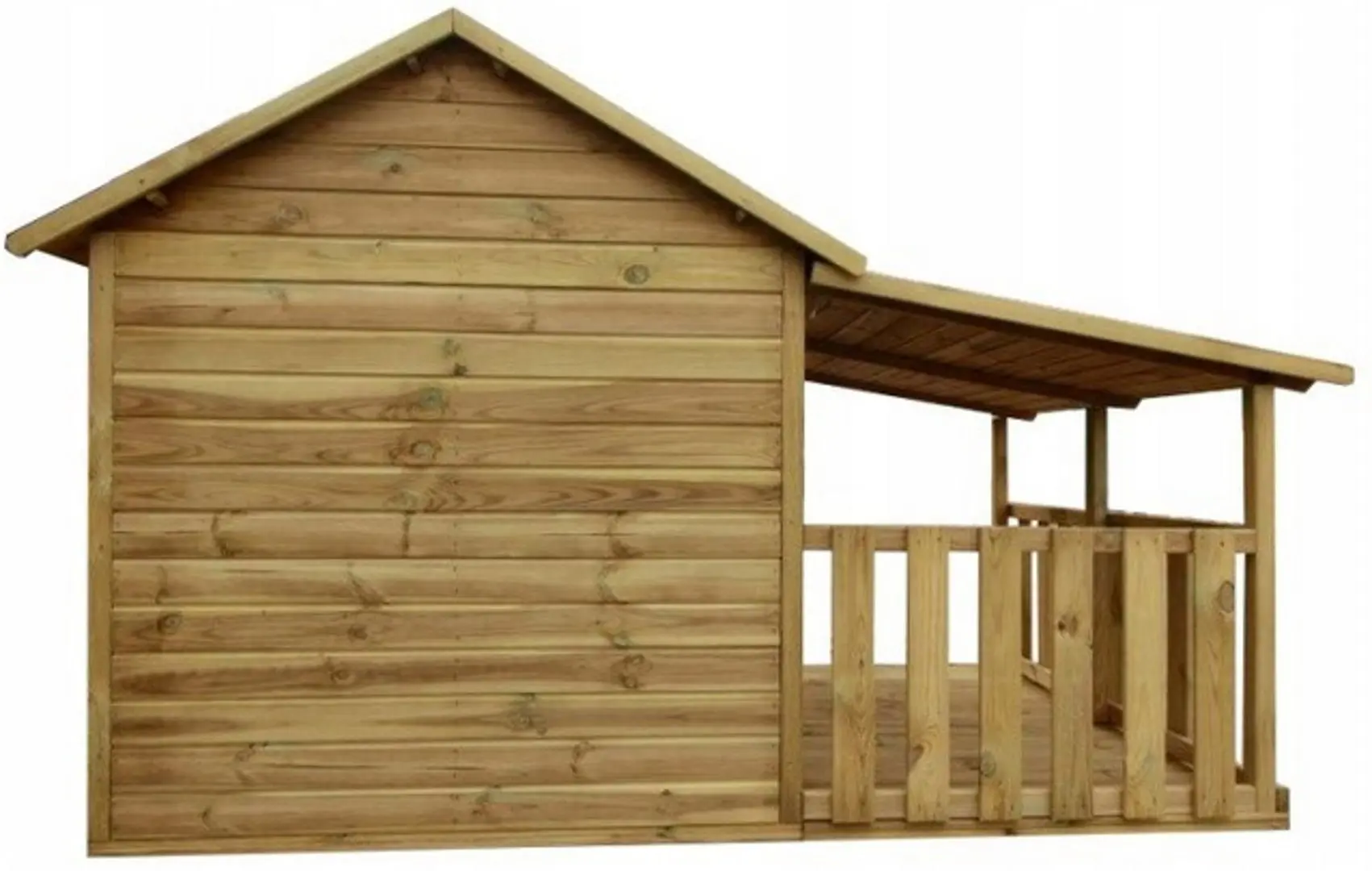 Garaj cu podea pentru casuta din lemn Blanka 4iQ Dom000092 (Wood)